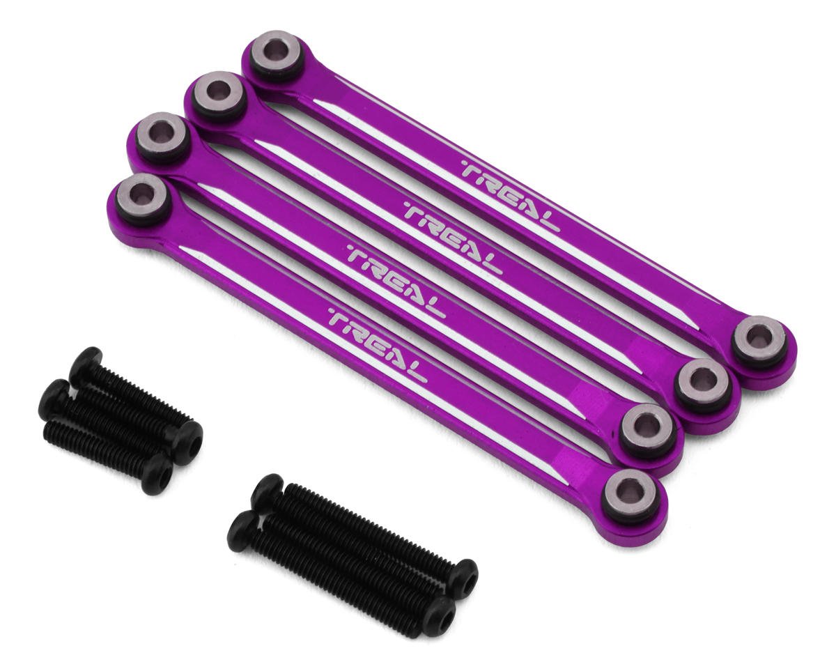 Treal Hobby FCX24 Aluminum Lower Links Set  (Purple) (TLHTFCX24-52)