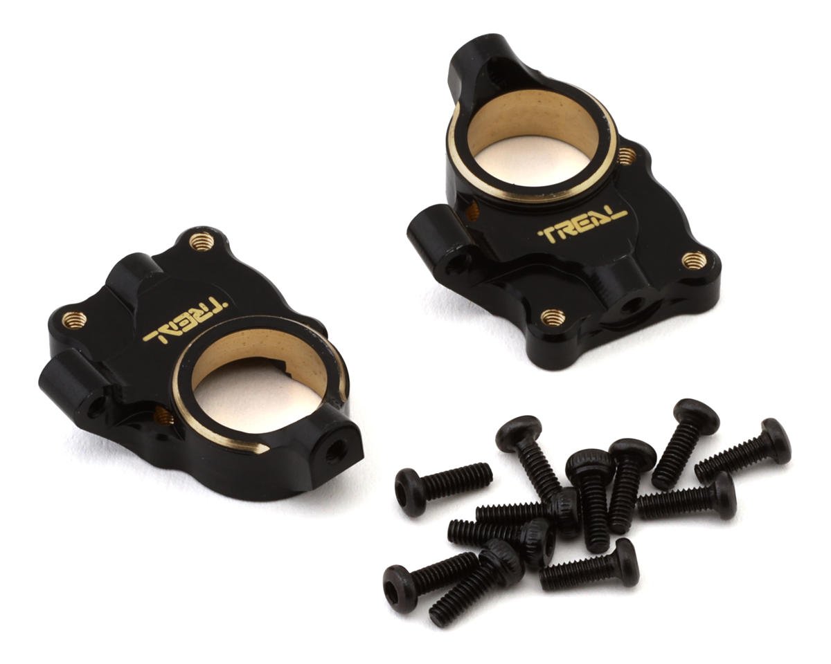 Treal Hobby FCX24 Brass Inner Portal Covers (Black) (2) (8.5g) (TLHTFCX24-54)