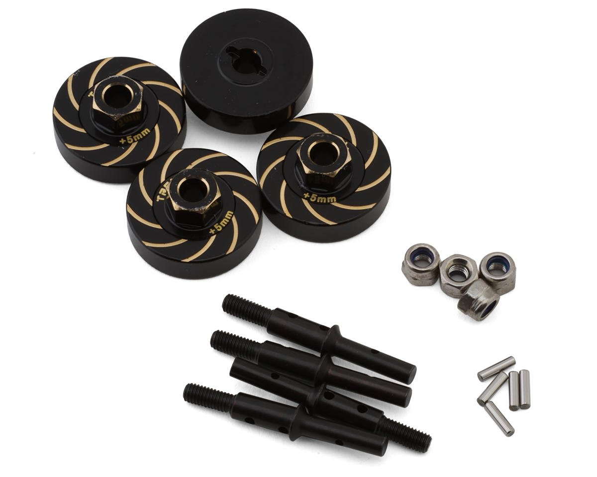 Treal Hobby FCX24 Brass Wheel Hub Spacer Weights (+5mm) (4) (12.3g) (TLHTFCX24-68)