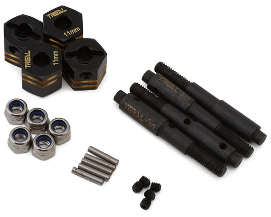 Treal Hobby Redcat Gen8 Brass Extended Wheel Hub Hex Adaptors (11mm) (4) (TLHTGEN8-13)