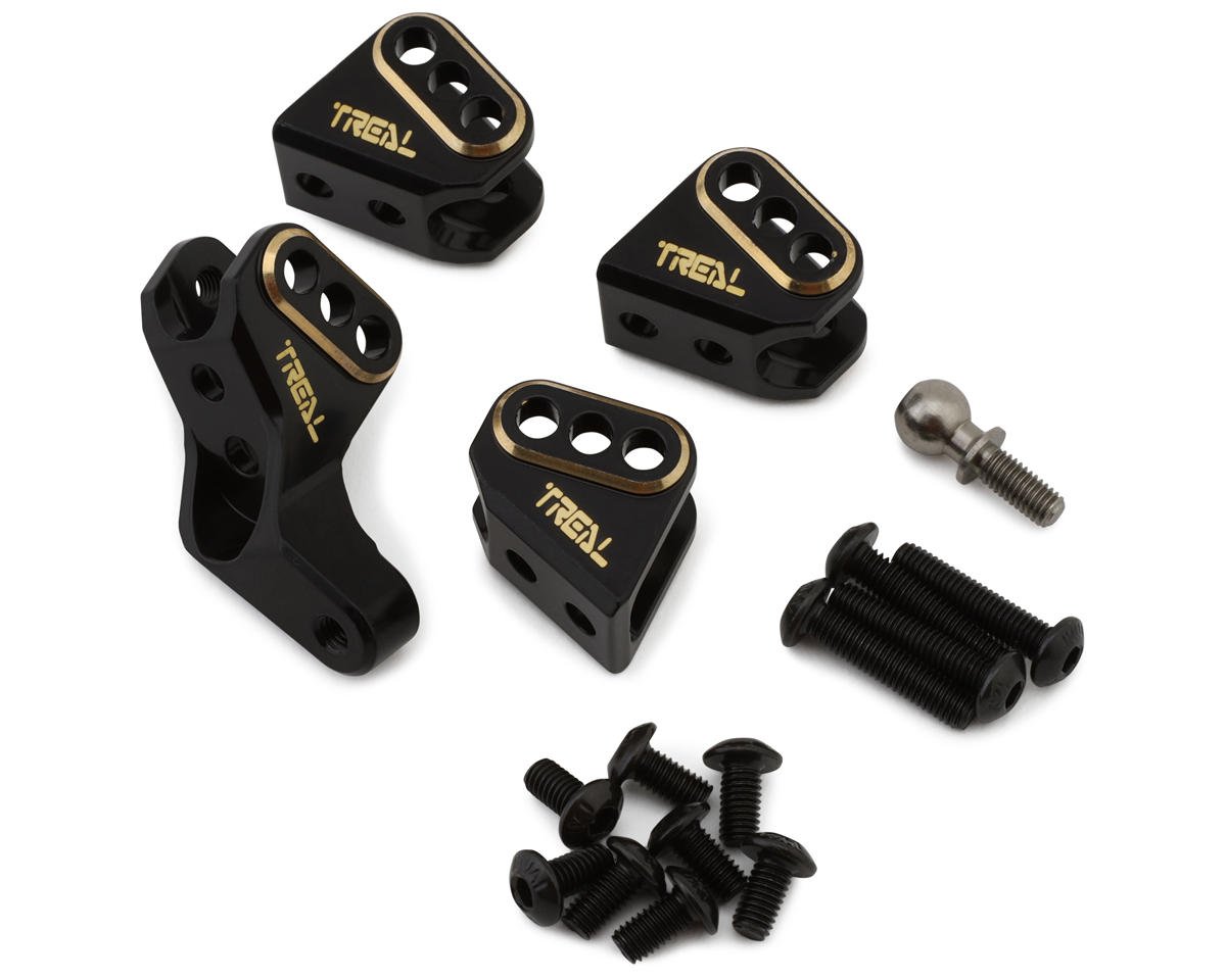 Treal Hobby Redcat Gen8 Brass Lower Link Mounts (Black) (4) (35.5g) (TLHTGEN8-17)