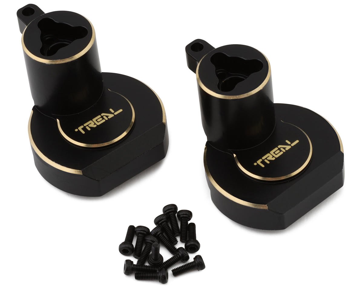 Treal Hobby Redcat Ascent/Gen9 Brass Rear Inner Portal Covers (Black) (2) (77g) (TLHTGEN9-14)