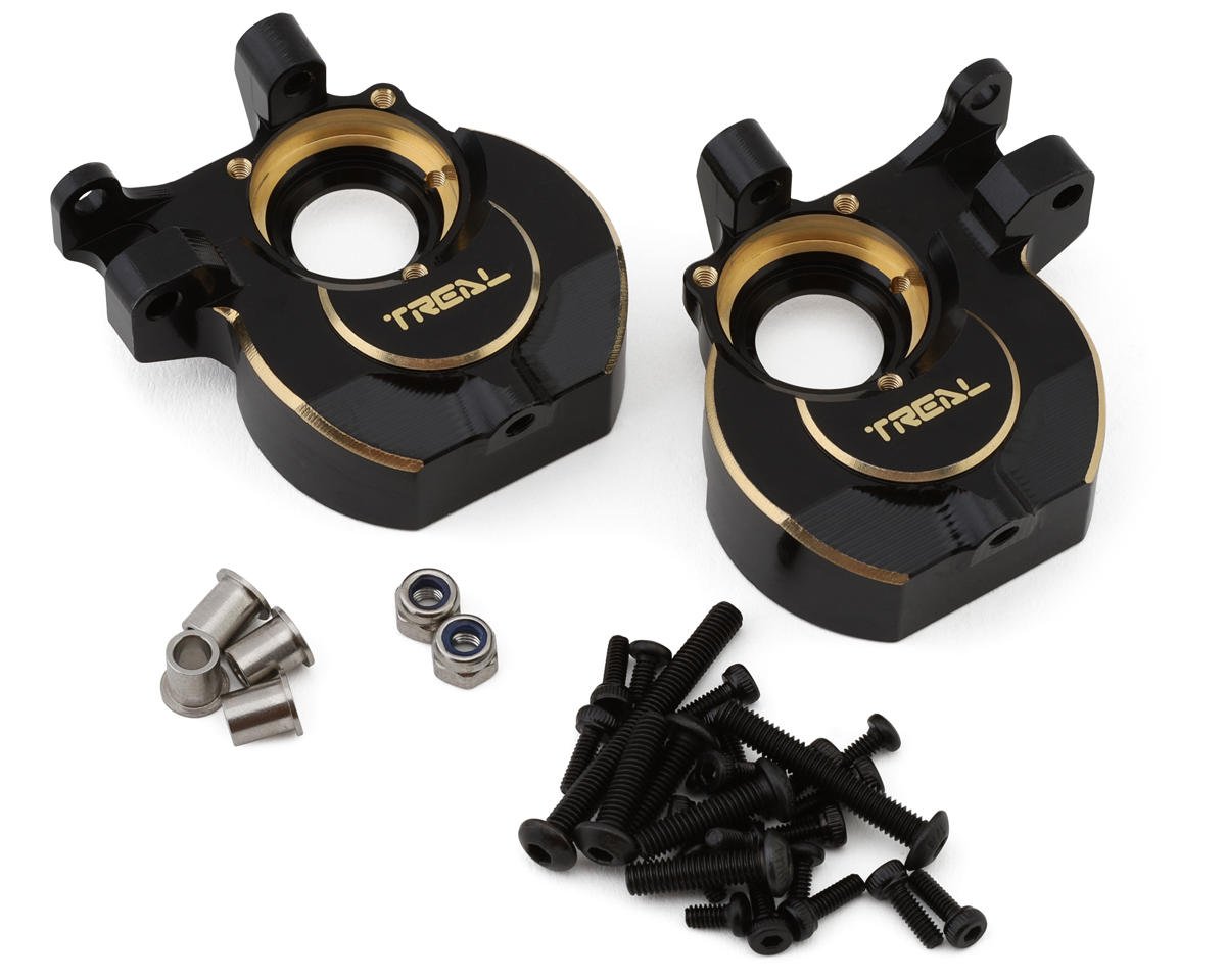 Treal Hobby Redcat Ascent/Gen9 Brass Inner Front Portal Covers (Black) (2) (TLHTGEN9-48)