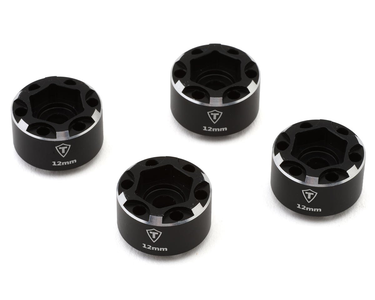 Treal Hobby 1.9" Beadlock Wheel Hub Extension Spacers (Black) (4) (12mm) (TLHTHUBS-17)