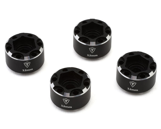 Treal Hobby 1.9" Beadlock Wheel Hub Extension Spacers (Black) (4) (12mm) (TLHTHUBS-17)