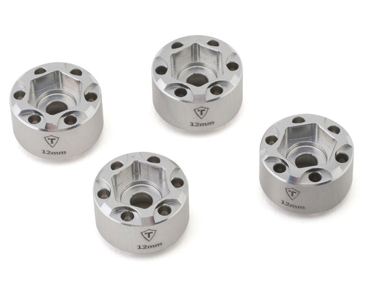Treal Hobby 1.9" Beadlock Wheel Hub Extension Spacers (Silver) (4) (12mm) (TLHTHUBS-21)