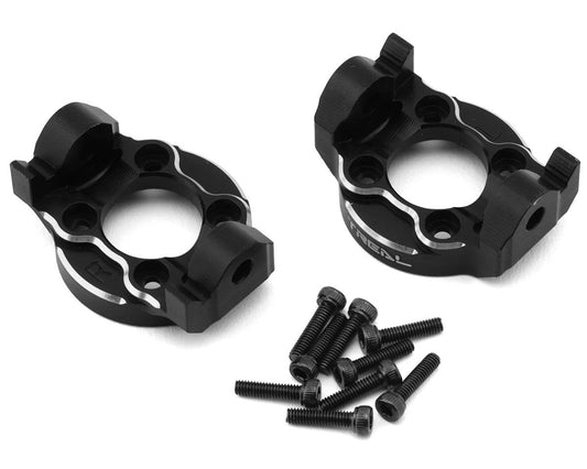 Treal Hobby LMT Aluminum Front C-Hub Spindle Carrier Set (0 Degree) (Black) (TLHTLMT-05)