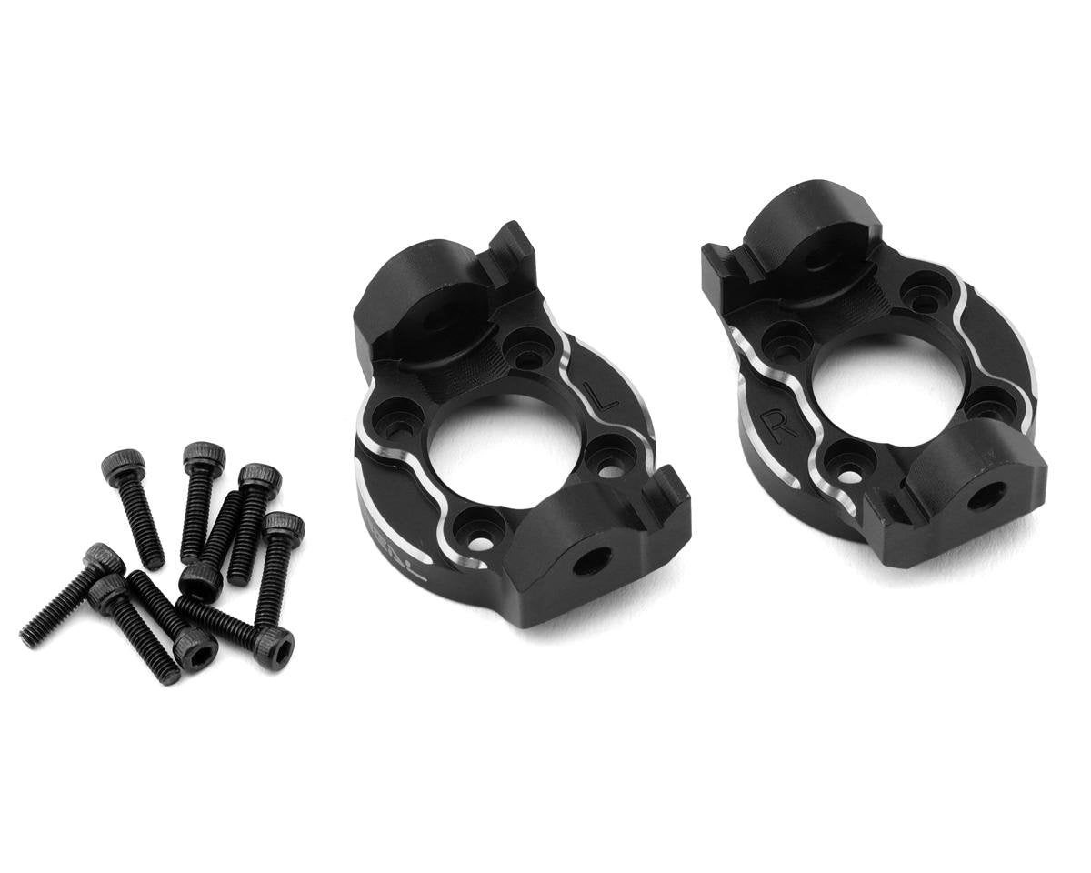Treal Hobby Losi LMT Aluminum Front C-Hub Spindle Carrier Set (5 Degree) (Black) (TLHTLMT-07)