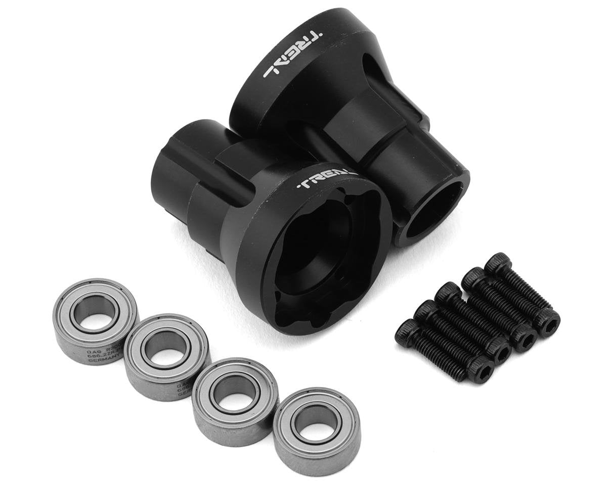Treal Hobby Losi LMT Aluminum Rear Axle Mounts (Black) (2) (0 Degree) (TLHTLMT-09)