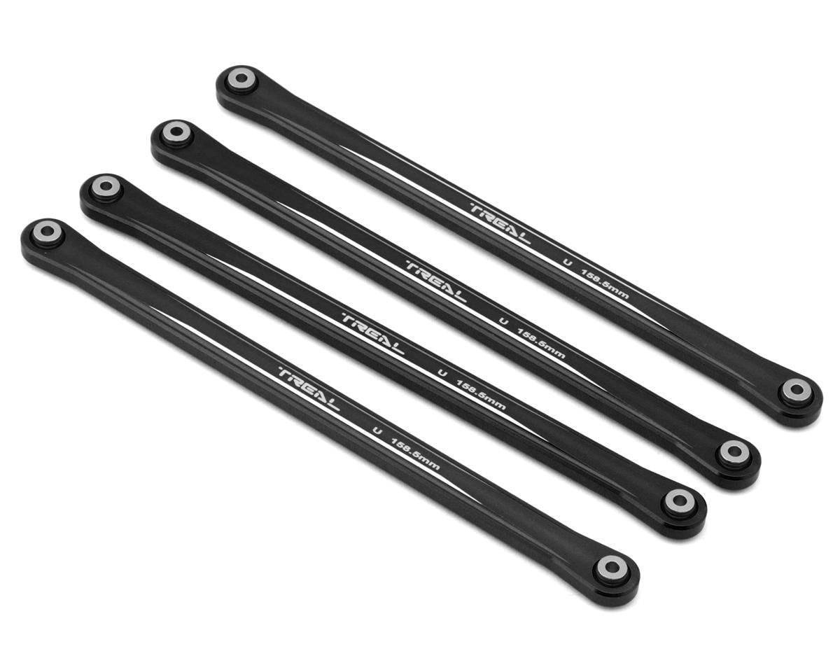 Treal Hobby Losi LMT Aluminum Upper 4-Link Bar Set (Black) (158.5mm) (TLHTLMT-115)