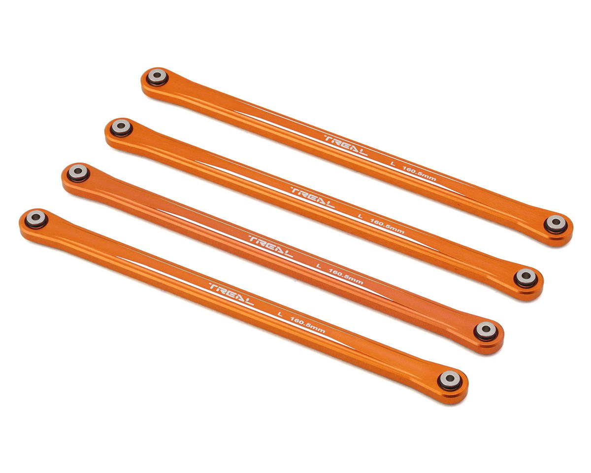 Treal Hobby Losi LMT Mega Aluminum Lower 4-Link Bar Set (Orange) (160.5mm) (TLHTLMT-121)