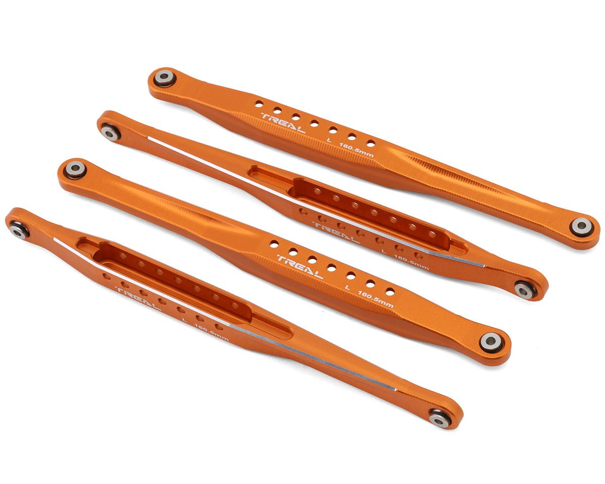 Treal Hobby Losi LMT Aluminum Lower Trailing Arm Link Set (Orange) (4) (160.5mm) (TLHTLMT-125)