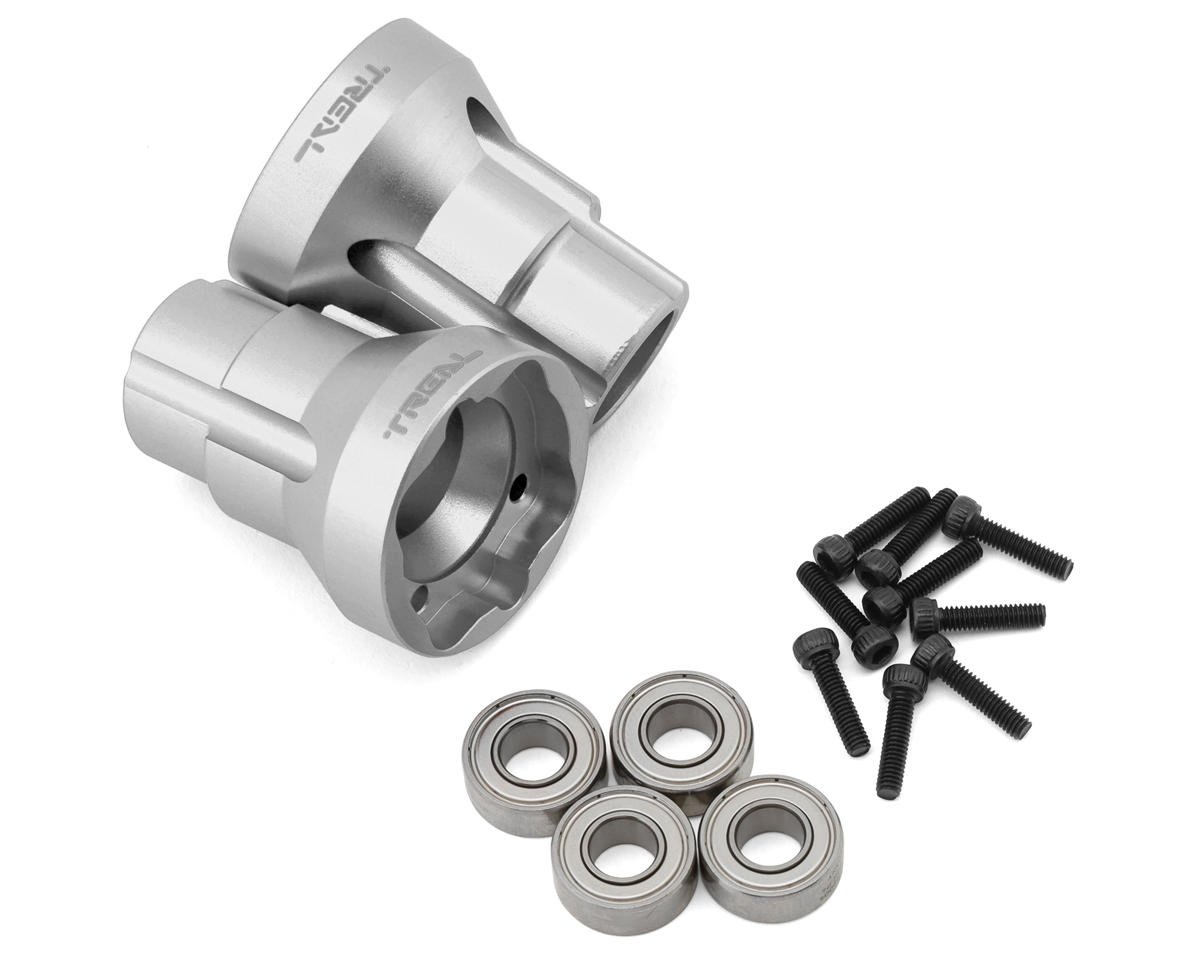 Treal Hobby Losi LMT Aluminum Rear Axle Mounts (Silver) (2) (3 Degree) (TLHTLMT-12)