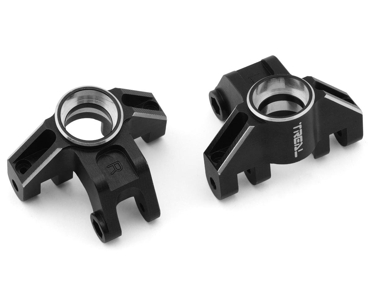 Treal Hobby Losi LMT Aluminum Front Steering Knuckle (Black) (2) (TLHTLMT-13)