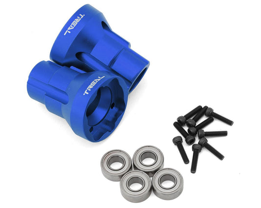 Treal Hobby Losi LMT Aluminum Rear Axle Mounts (Blue) (2) (3 Degree) (TLHTLMT-140)