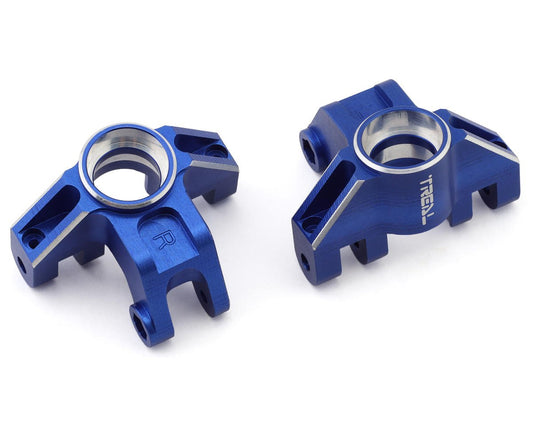 Treal Hobby Losi LMT Aluminum Front Steering Knuckle (Blue) (2) (TLHTLMT-15)