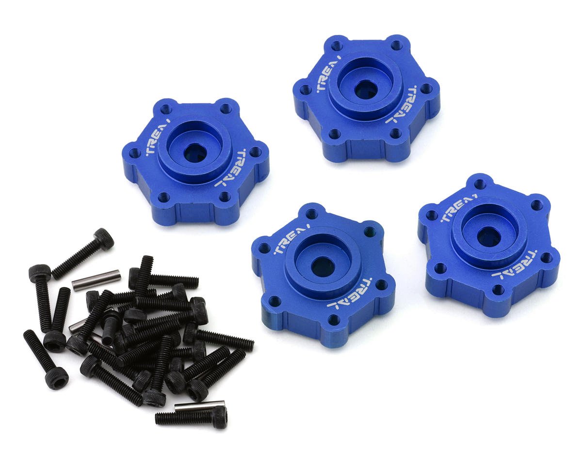 Treal Hobby Losi LMT Aluminum Wheel Hub Spacer (Blue) (4) (+0mm) (TLHTLMT-58)