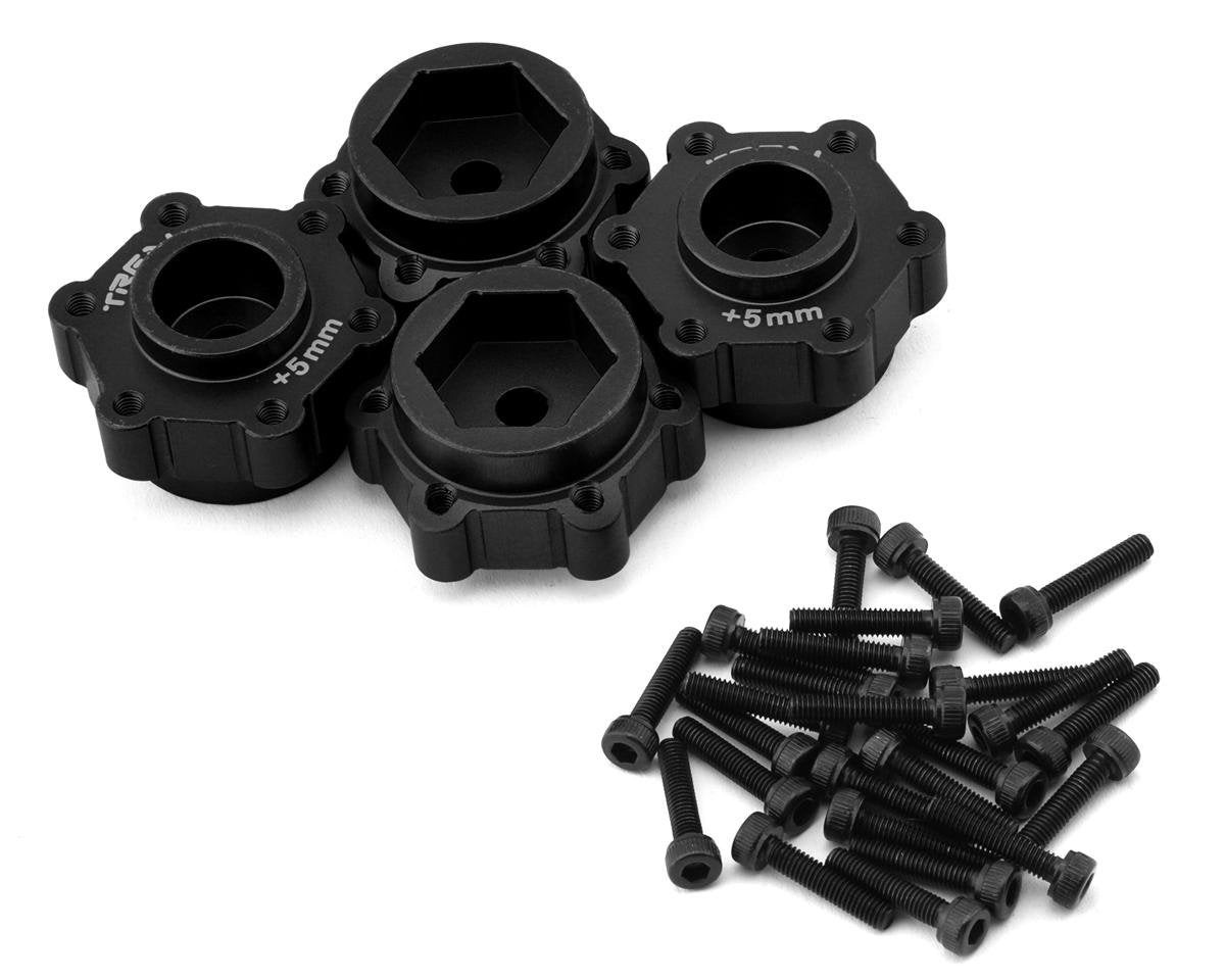 Treal Hobby Losi LMT V2 Aluminum Wheel Hub Spacer (Black) (4) (+5mm) (TLHTLMT-61)