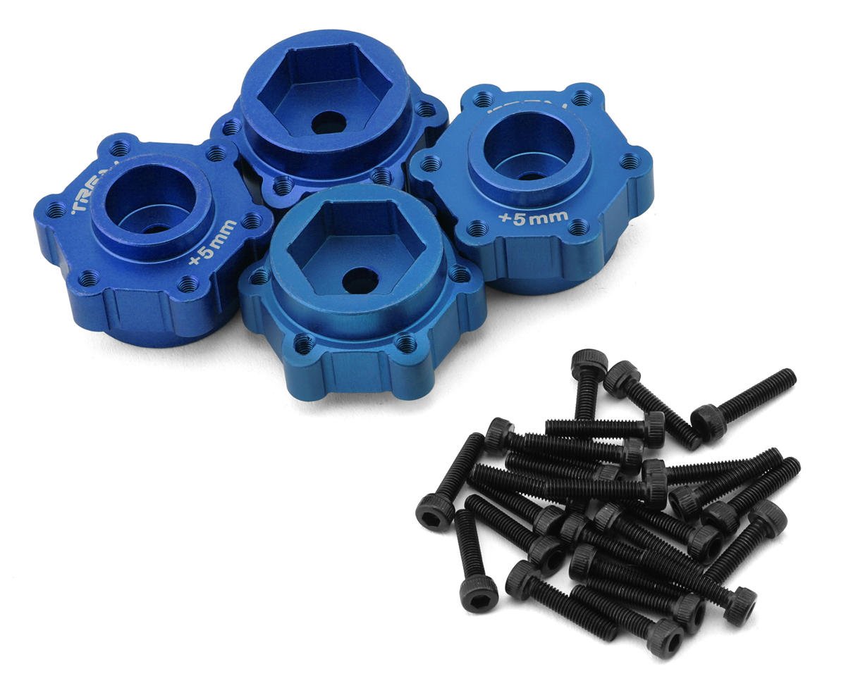 Treal Hobby Losi LMT Aluminum Wheel Hub Spacer (Blue) (4) (+5mm) (TLHTLMT-62)