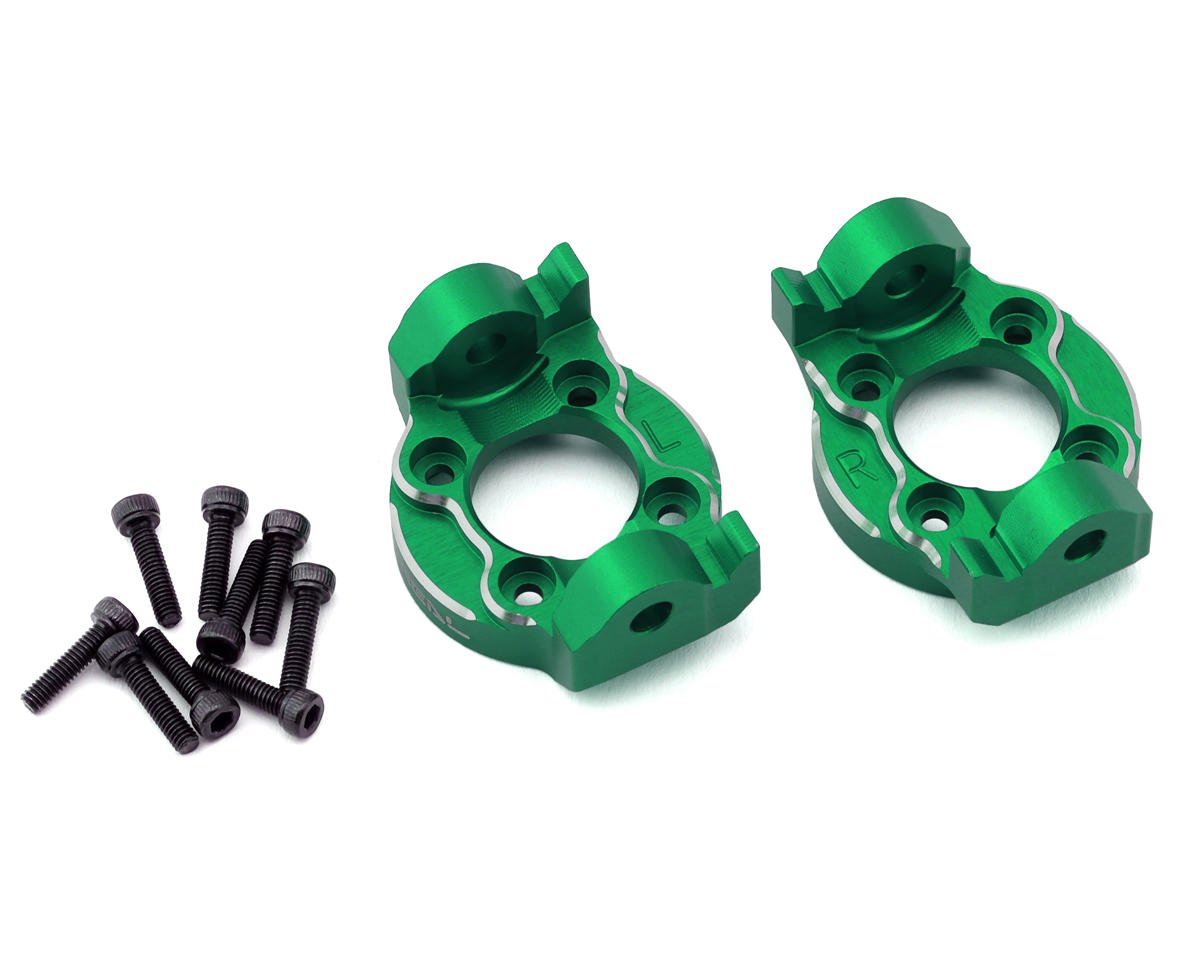 Treal Hobby Losi LMT Aluminum Front C-Hub Spindle Carrier Set (5 Degree) (Green) (TLHTLMT-76)