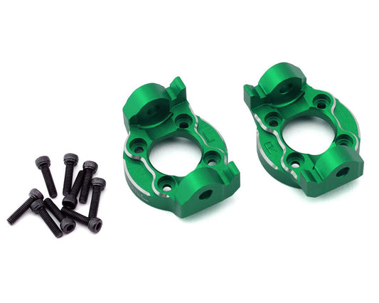 Treal Hobby Losi LMT Aluminum Front C-Hub Spindle Carrier Set (5 Degree) (Green) (TLHTLMT-76)