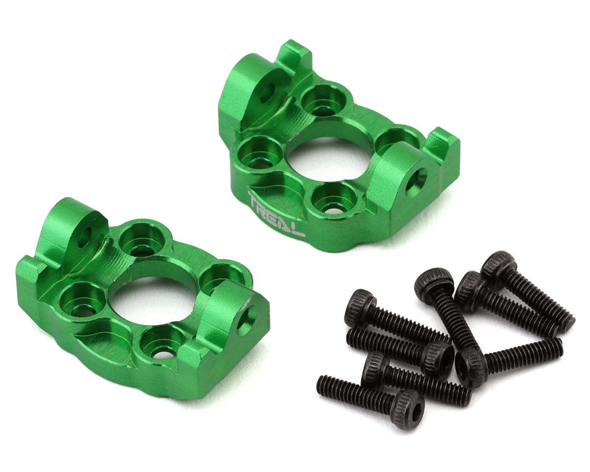 Treal Hobby Losi Mini LMT Aluminum Front C Hub Spindle Carriers (Green) (2) (TLHTLMT18-13)
