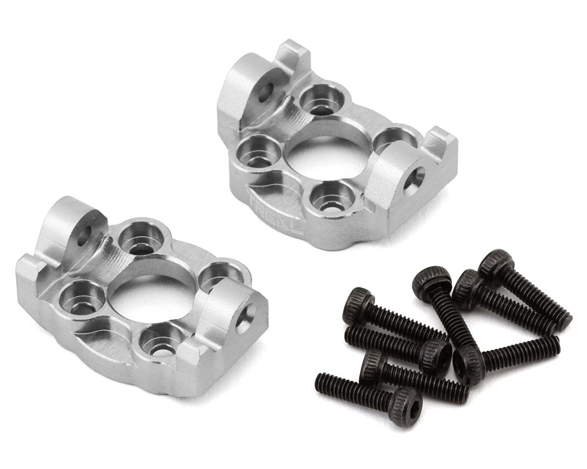 Treal Hobby Losi Mini LMT Aluminum Front C Hub Spindle Carriers (Silver) (2) (TLHTLMT18-15)