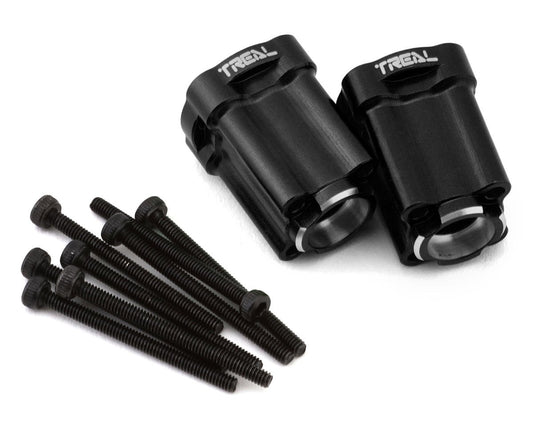 Treal Hobby Losi Mini LMT Aluminum Rear Hub Axle Mounts (Black) (2) (0 Degree) (TLHTLMT18-16)