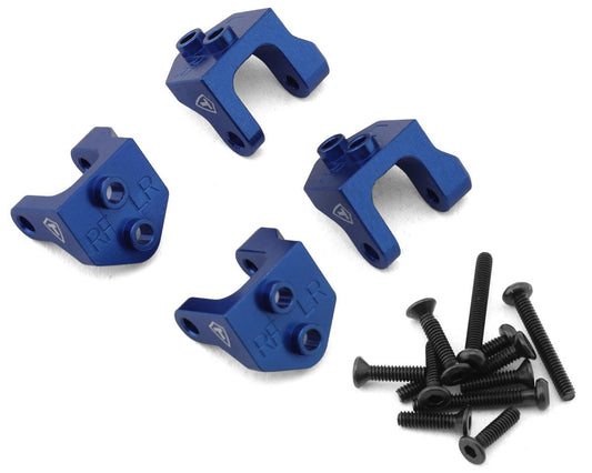 Treal Hobby Losi Mini LMT Aluminum Lower Shock & Links Mounts (Blue) (4) (TLHTLMT18-32)