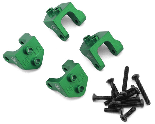 Treal Hobby Losi Mini LMT Aluminum Lower Shock & Links Mounts (Green) (4) (TLHTLMT18-33)