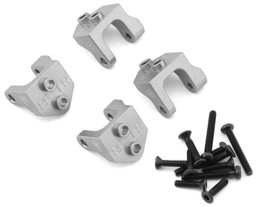 Treal Hobby Losi Mini LMT Aluminum Lower Shock & Links Mounts (Silver) (4) (TLHTLMT18-35)