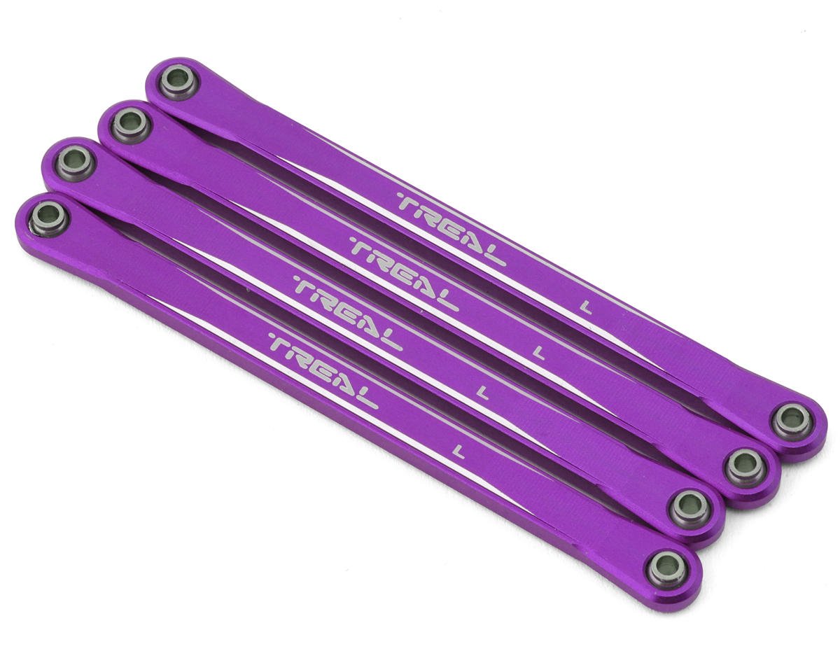 Treal Hobby Losi Mini LMT Aluminum Lower Suspension Links (Purple) (4) (TLHTLMT18-45)