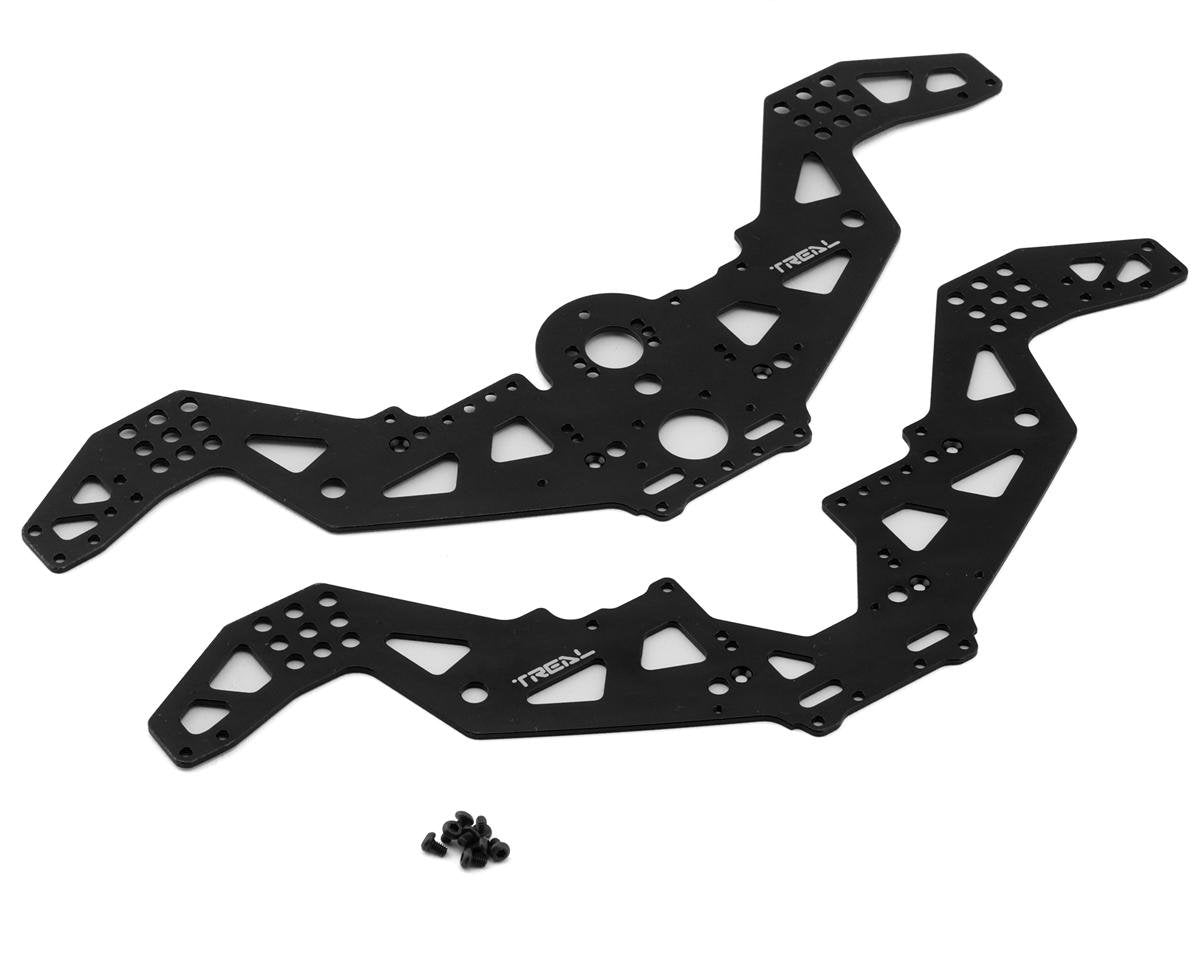 Treal Hobby Losi Mini LMT Aluminum Chassis Frame Side Plates (Black) (2) (TLHTLMT18-90)