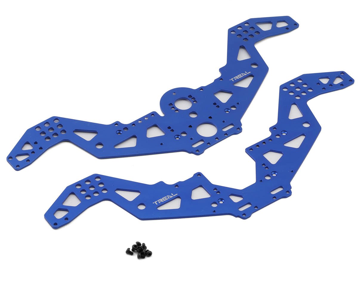 Treal Hobby Losi Mini LMT Aluminum Chassis Frame Side Plates (Blue) (2) (TLHTLMT18-91)