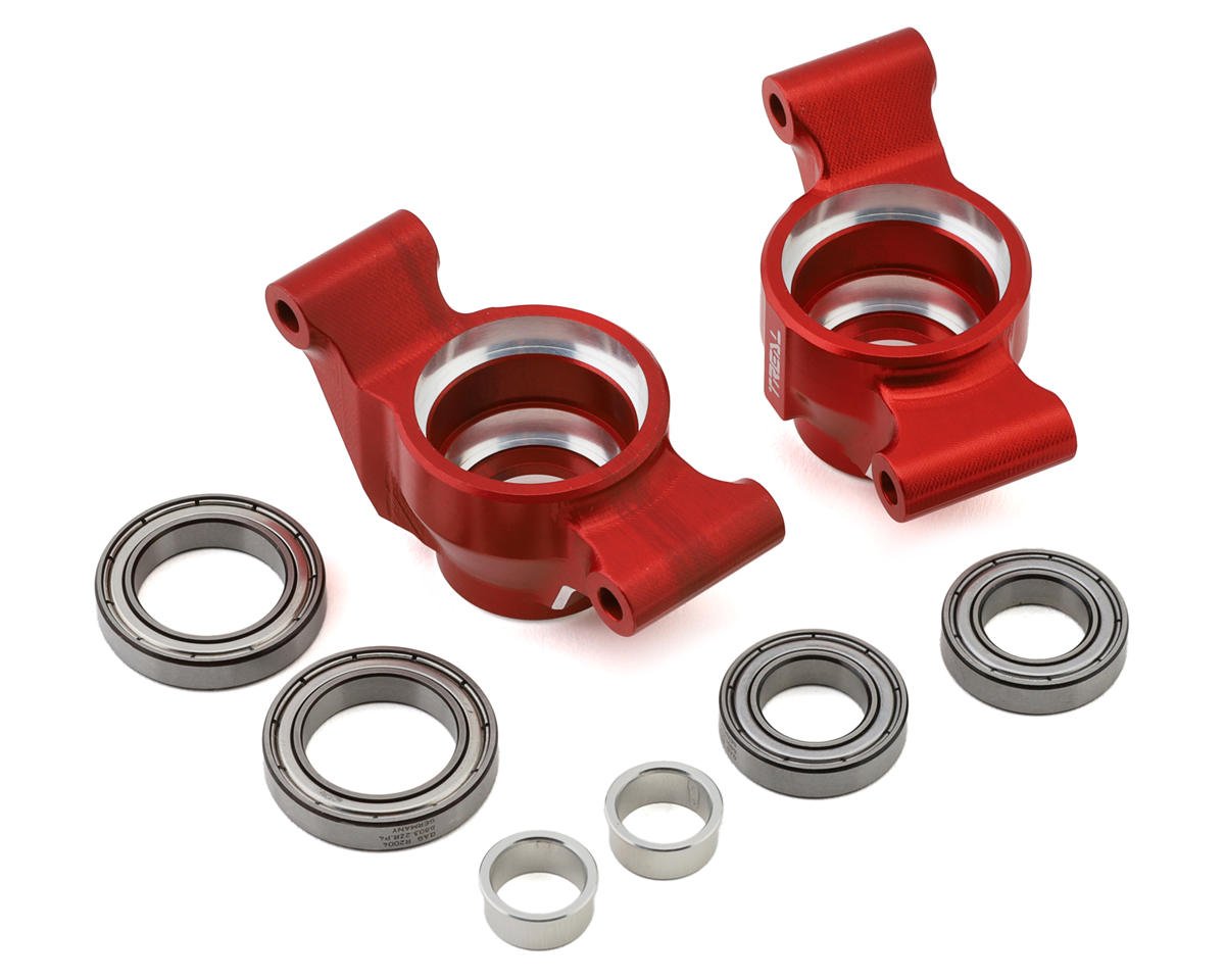 Treal Hobby CNC-Machined Aluminum Rear Hubs for Traxxas Maxx (Red) (2) (TLHTMAXX-08)