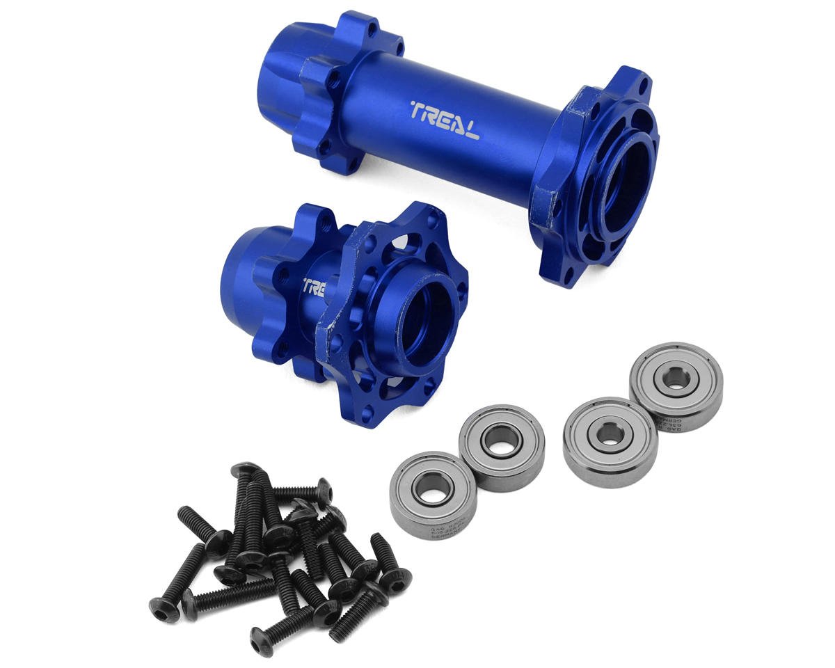 Treal Hobby Promoto CNC Aluminum Front & Rear Hub Set (Blue) (TLHTPROMOTOMX-02)