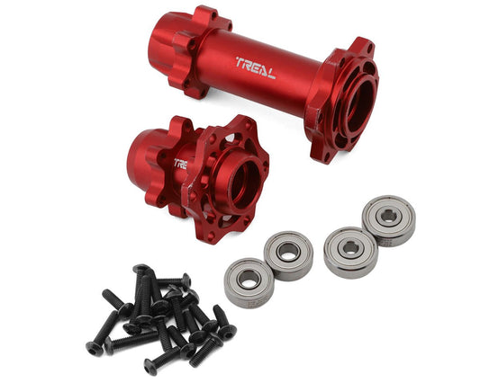 Treal Hobby Promoto CNC Aluminum Front & Rear Hub Set (Red) (TLHTPROMOTOMX-05)