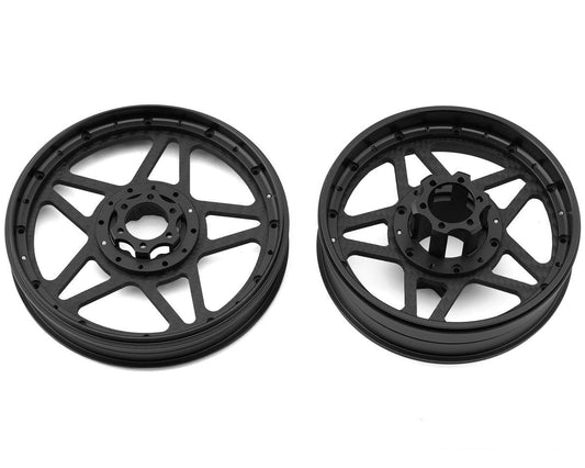 Treal Hobby Losi Promoto MX CNC Aluminum Wheel Set w/Carbon Spokes (TLHTPROMOTOMX-07)