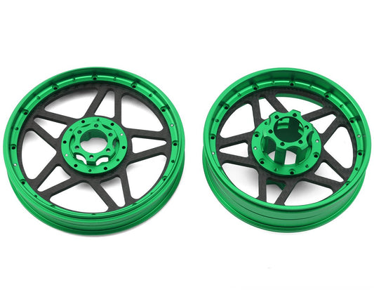 Treal Hobby Losi Promoto MX CNC Aluminum Wheel Set w/Carbon Spokes (TLHTPROMOTOMX-09)