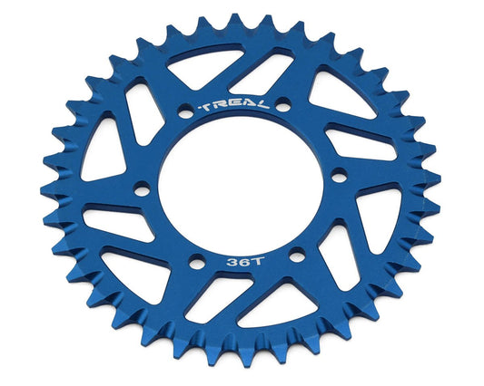 Treal Hobby Losi Promoto MX CNC Aluminum Rear Sprocket (Blue) (36T) (TLHTPROMOTOMX-125)