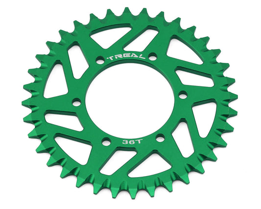 Treal Hobby Losi Promoto MX CNC Aluminum Rear Sprocket (Green) (36T) (TLHTPROMOTOMX-126)