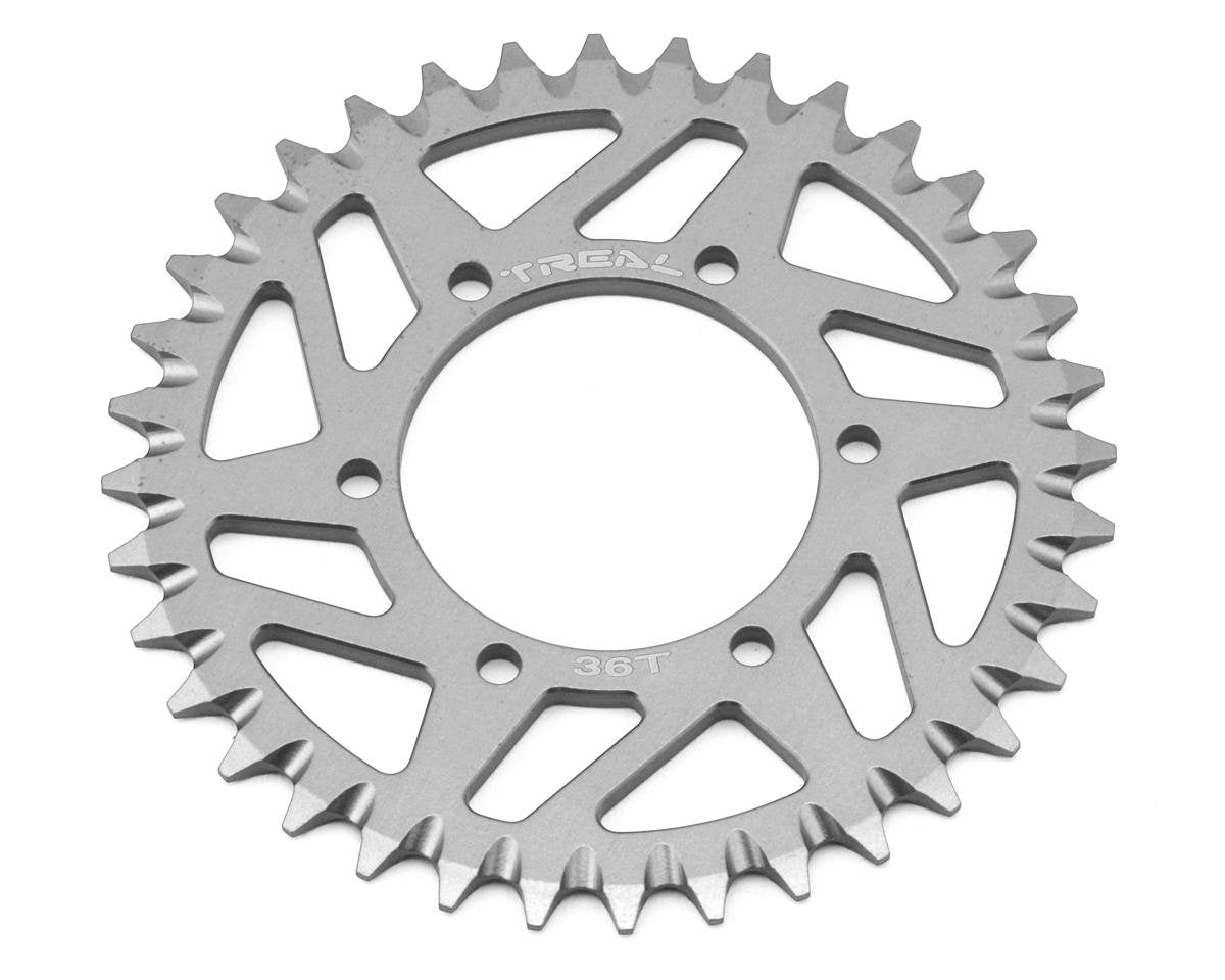 Treal Hobby Losi Promoto MX CNC Aluminum Rear Sprocket (Silver) (36T) (TLHTPROMOTOMX-130)