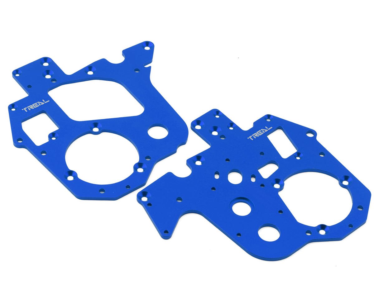 Treal Hobby Promoto MX Aluminum Chassis Plates (Blue) (2) (TLHTPROMOTOMX-156)