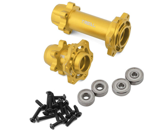 Treal Hobby Promoto CNC Aluminum Front & Rear Hub Set (Gold) (TLHTPROMOTOMX-178)
