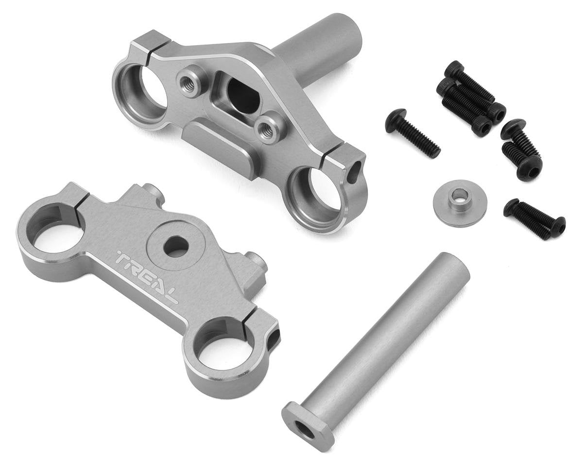 Treal Hobby Promoto CNC Aluminum Triple Clamp Set (Silver) (TLHTPROMOTOMX-18)