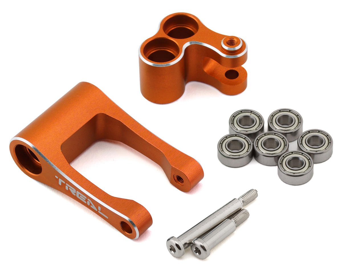 Treal Hobby Promoto CNC Aluminum Suspension Linkage Set (Orange) (TLHTPROMOTOMX-22)