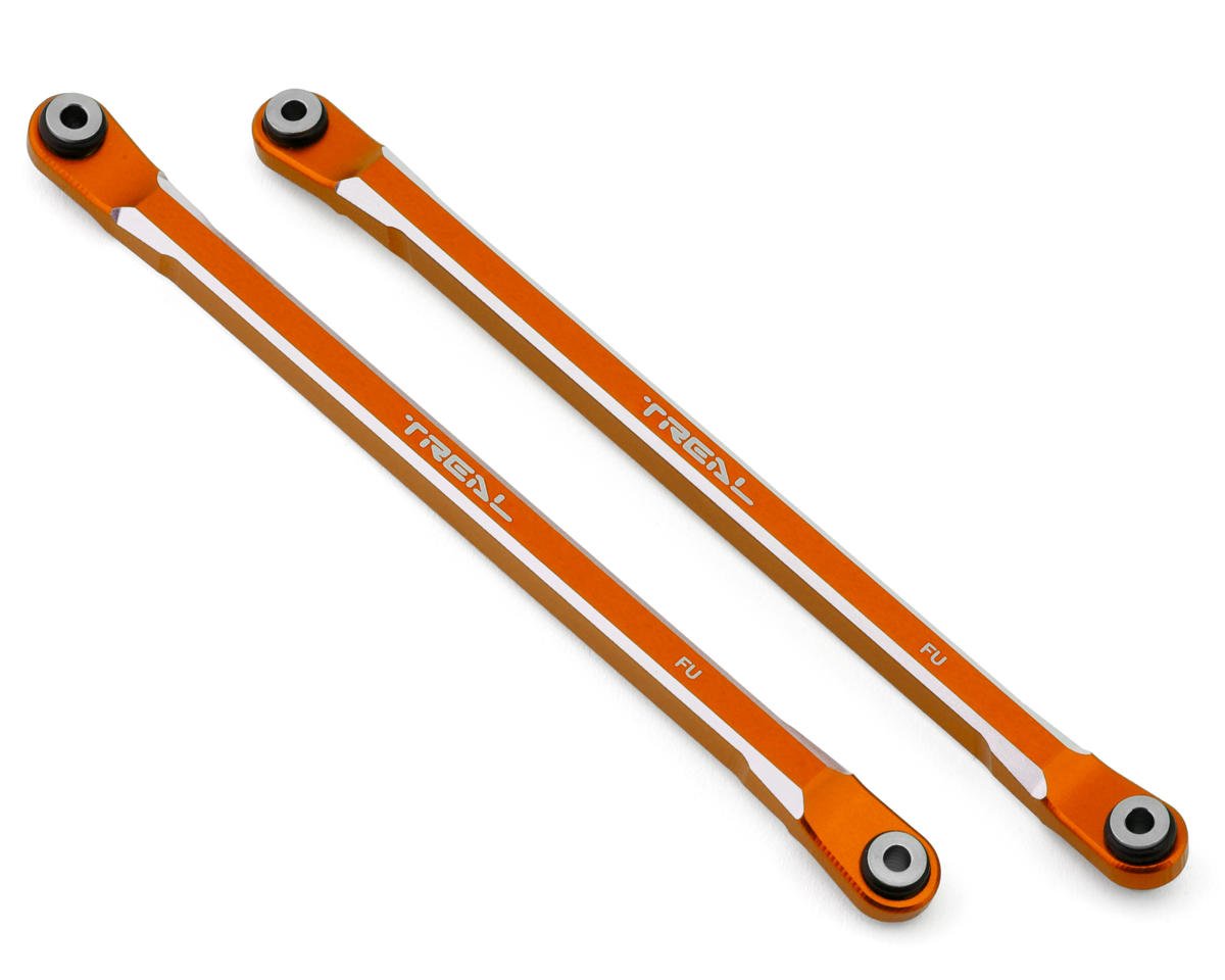 Treal Hobby RBX10 Ryft Aluminum Front Upper Links (Orange) (2) (TLHTRYFT-35)