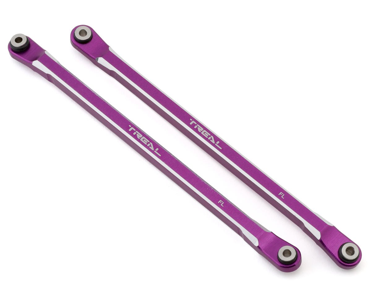 Treal Hobby RBX10 Ryft Aluminum Front Lower Links (Purple) (2) (TLHTRYFT-52)