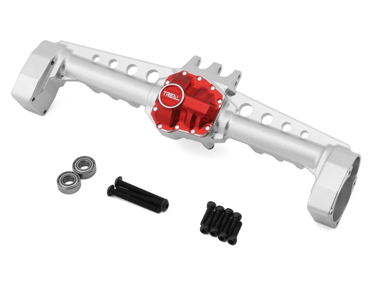 Treal Hobby Axial SCX10 III CNC Aluminum Rear Portal Axle Housing (Silver) (TLHTSCX10_III-06)