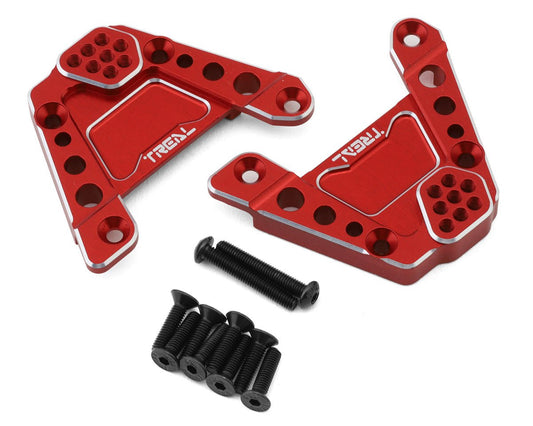 Treal Hobby Axial SCX10 III CNC Aluminum Rear Shock Mounts (Red) (TLHTSCX10_III-15)